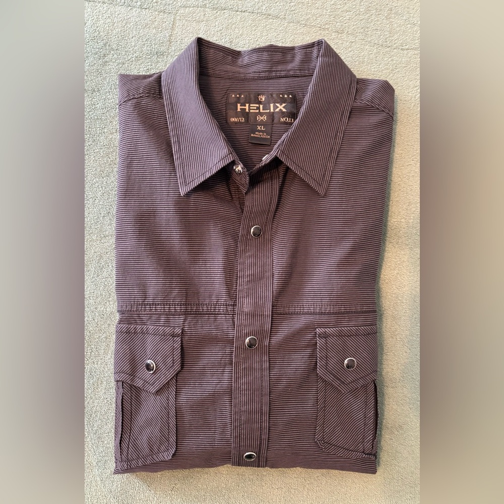 Helix Men's L/S, Snap Flap Closed Pockets, Size: XL (5070)